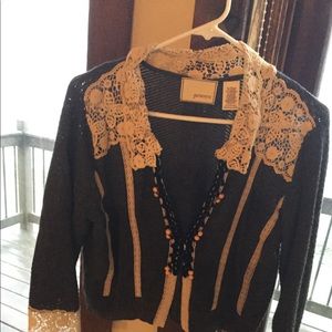 Guinevere Anthropologie Lace Sweater